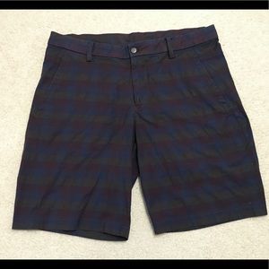 EUC Lululemon Men’s Shorts Plaid Print casual 40